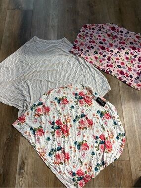 Floral & Striped Women's nursing cover milk snob 3 piece set
